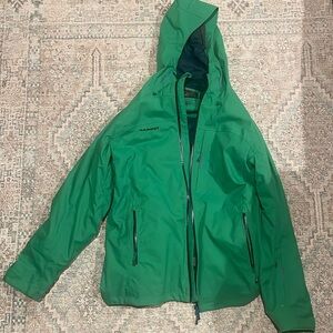 men’s Mammut bormio HD hooded jacket L in green